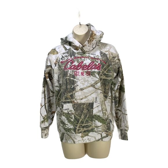 Cabela's Womens Camouflage Hooded Hunting Sweatshirt Sweater - Picture 1 of 10